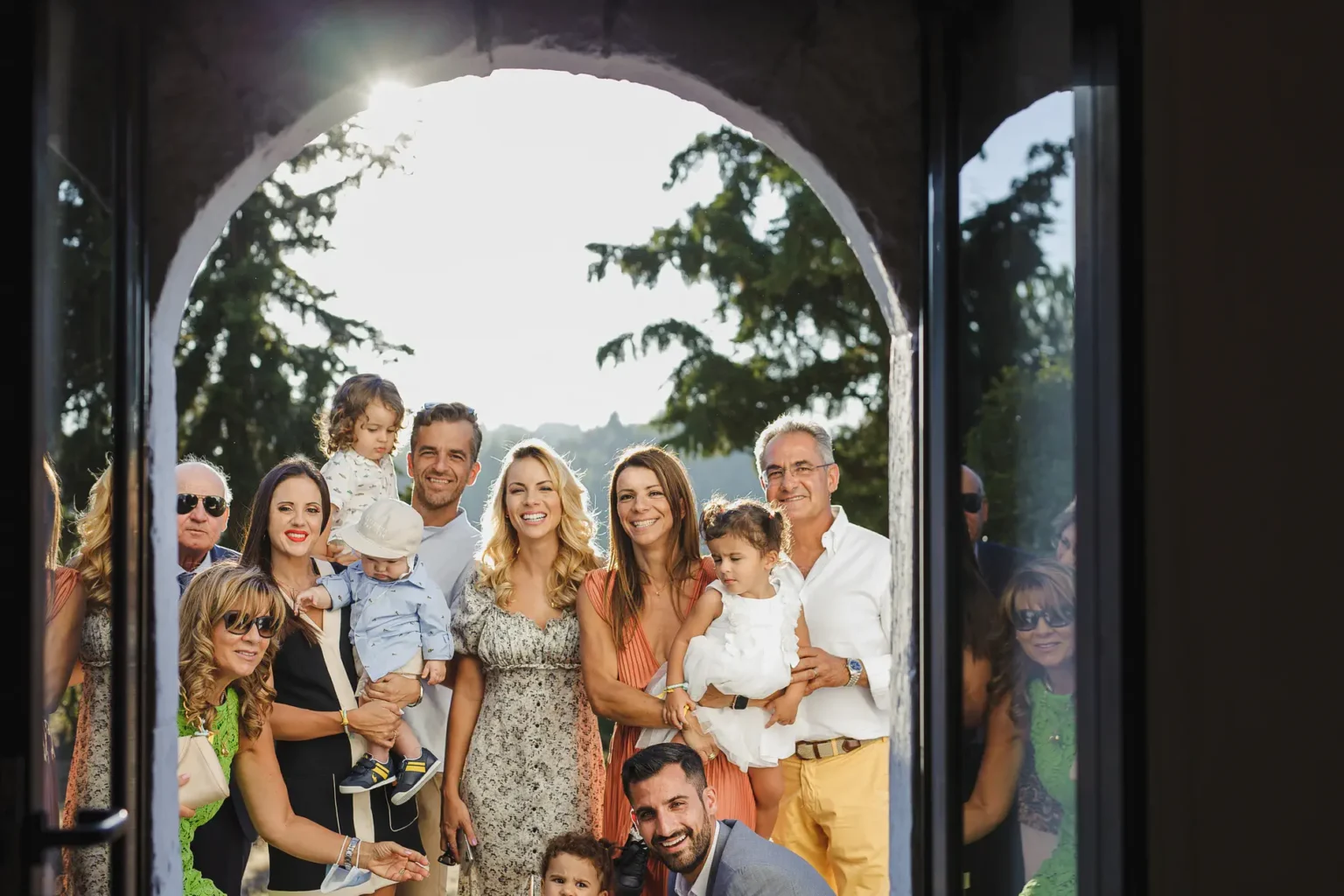 a group of people posing for a photo