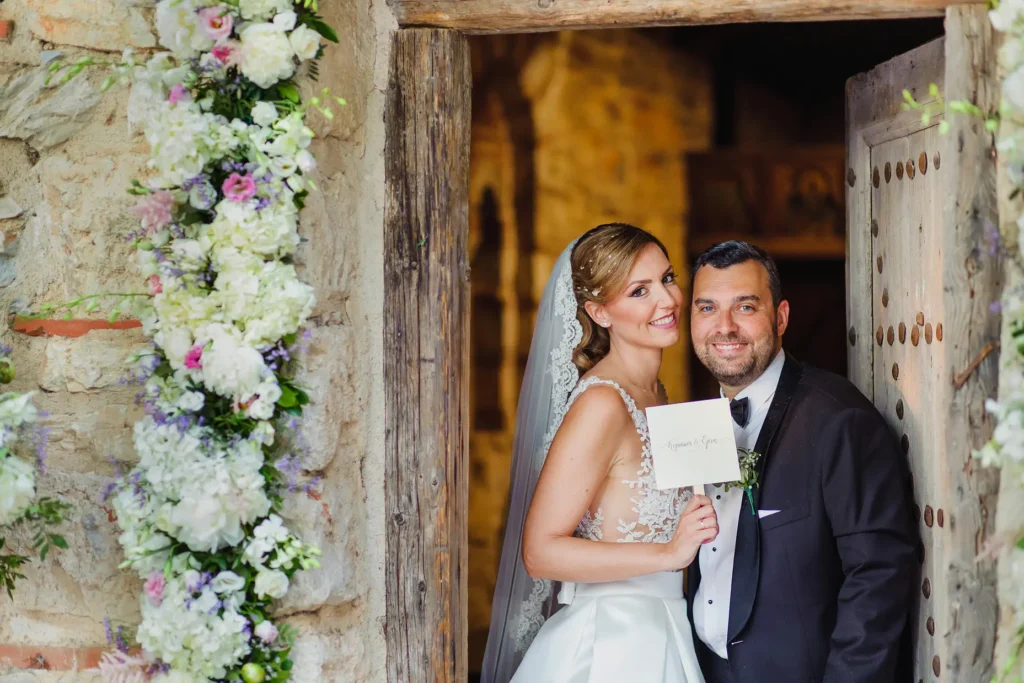 a man and woman posing for a picture