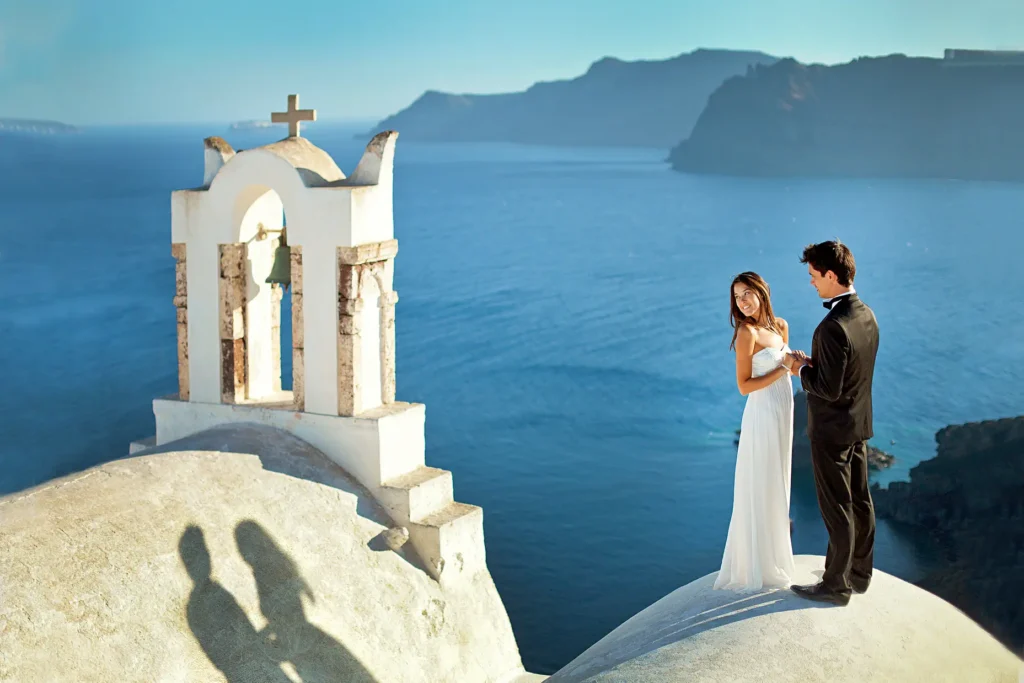 066 Φωτογραφια γαμου σαντορινη εκκλησία